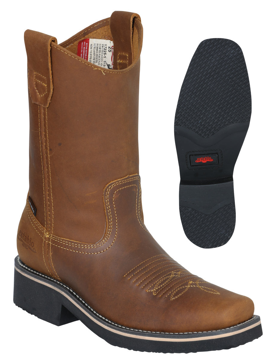 Establo Men’s Work Boot - Crazy Leather in Mango
 41530
