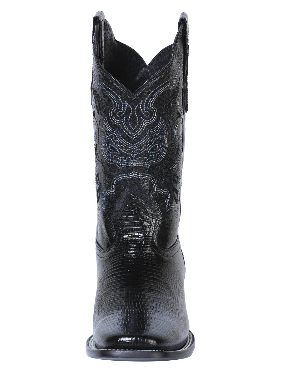 El General Men's Rodeo Boot - Imitation Lizard - Black 41904