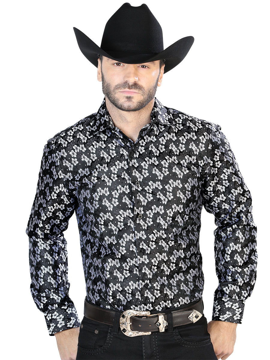Black Casual Long Sleeve Shirt 43744