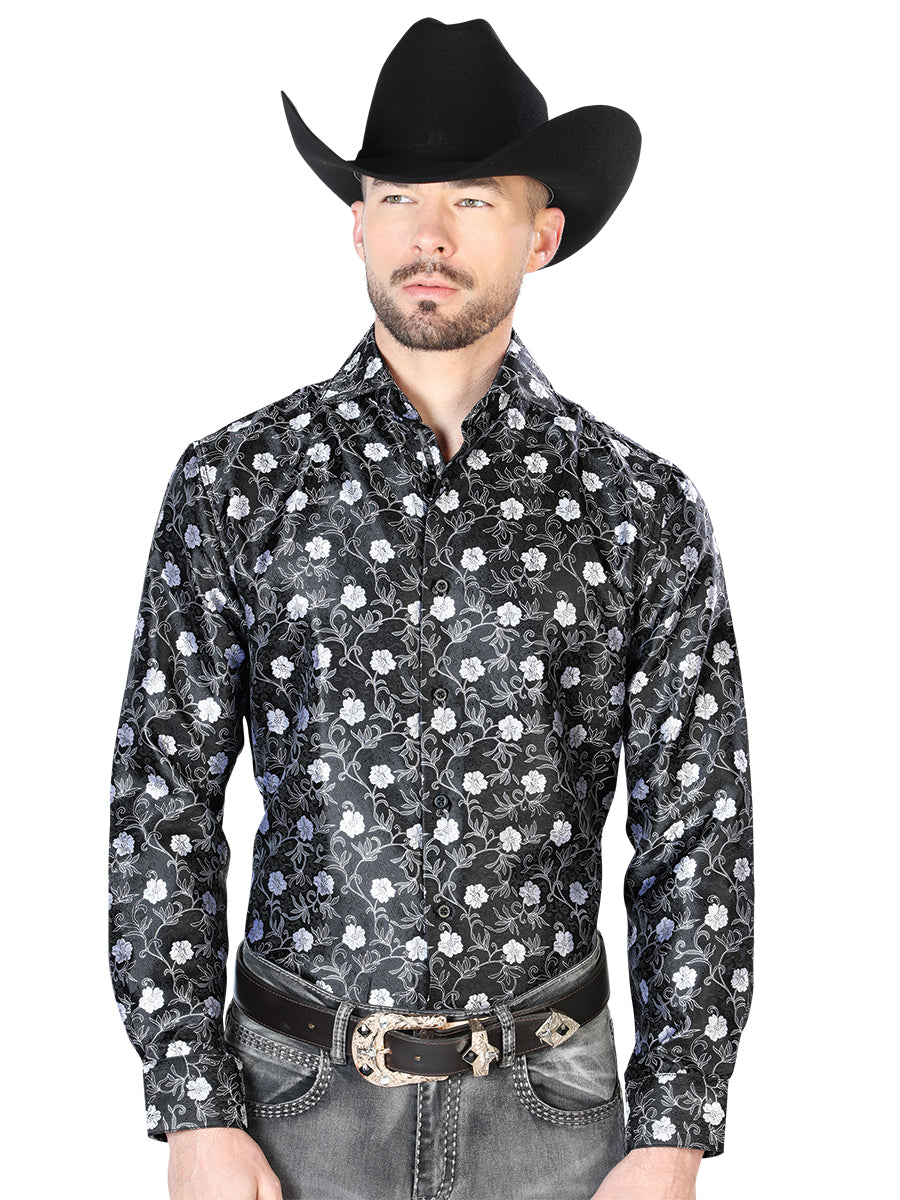 Black Casual Long Sleeve Shirt 43757