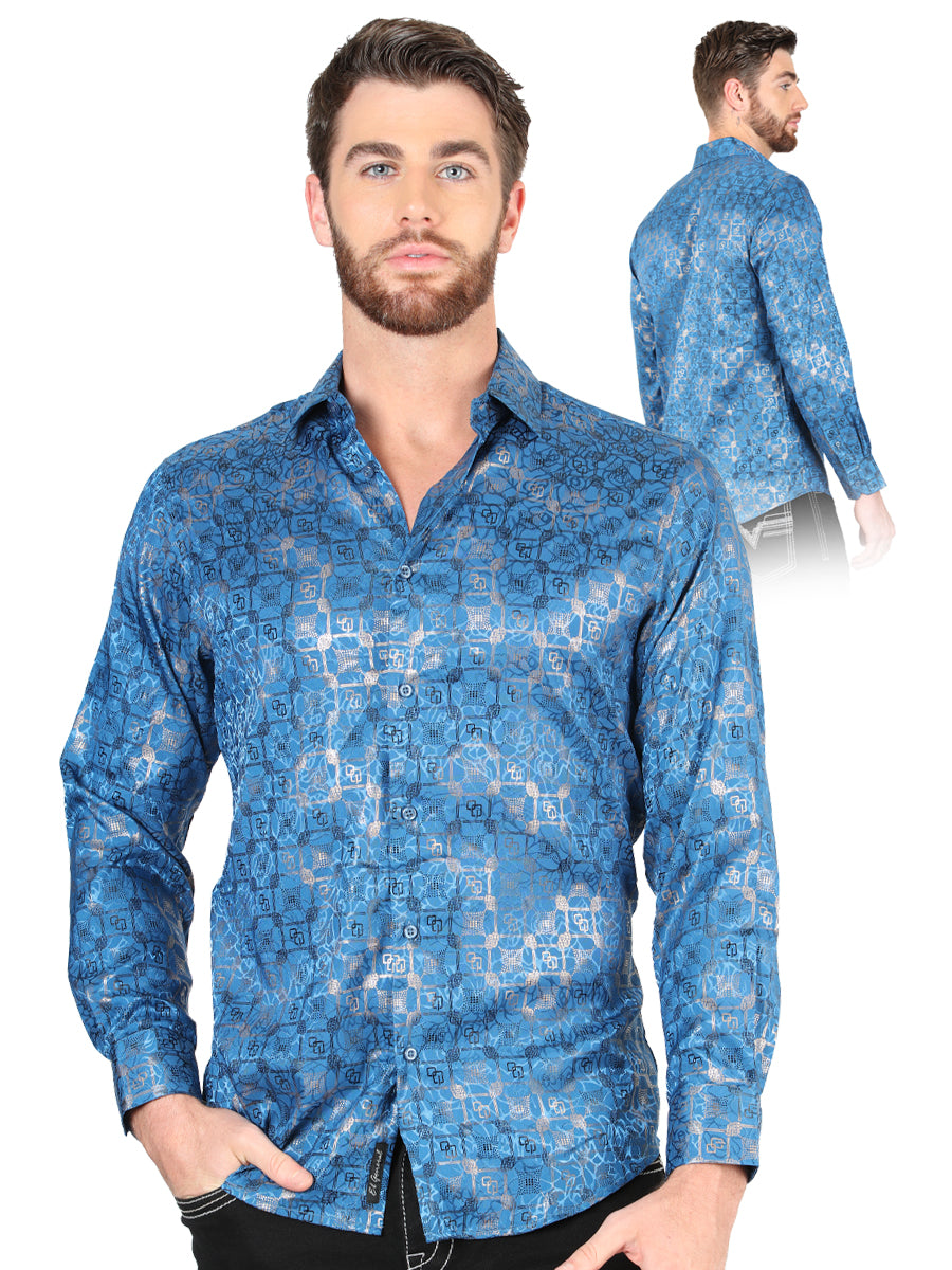 El General Teal Casual Long-Sleeve Shirt 44573
