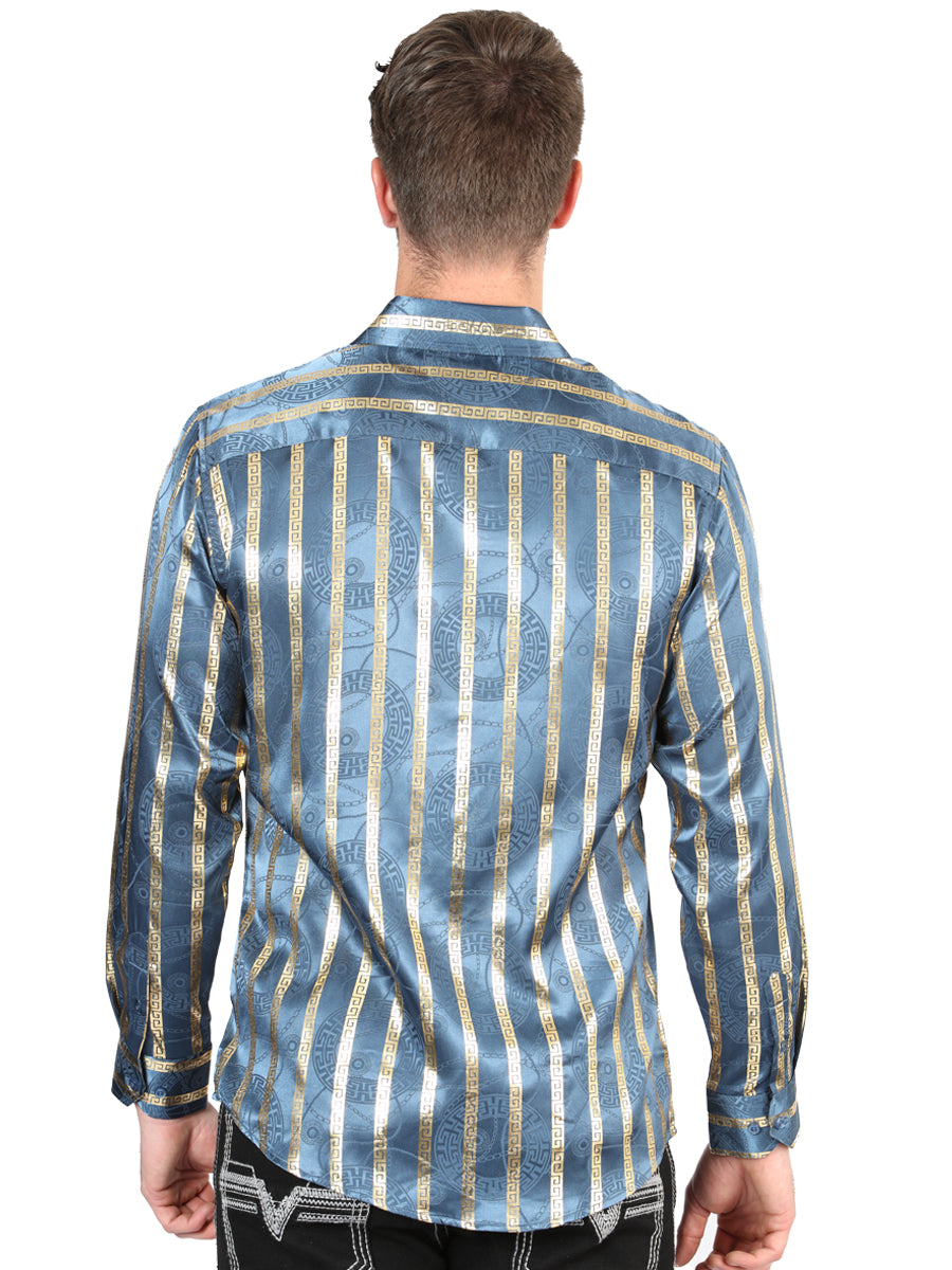 El General Teal Casual Long-Sleeve Shirt 44580