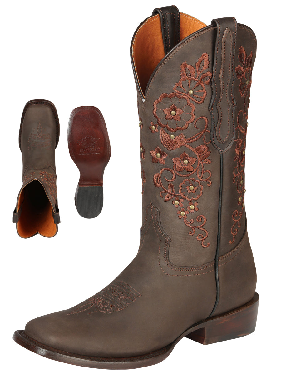 El General Women’s Rodeo Boots Crazy Leather - Brown
 44847