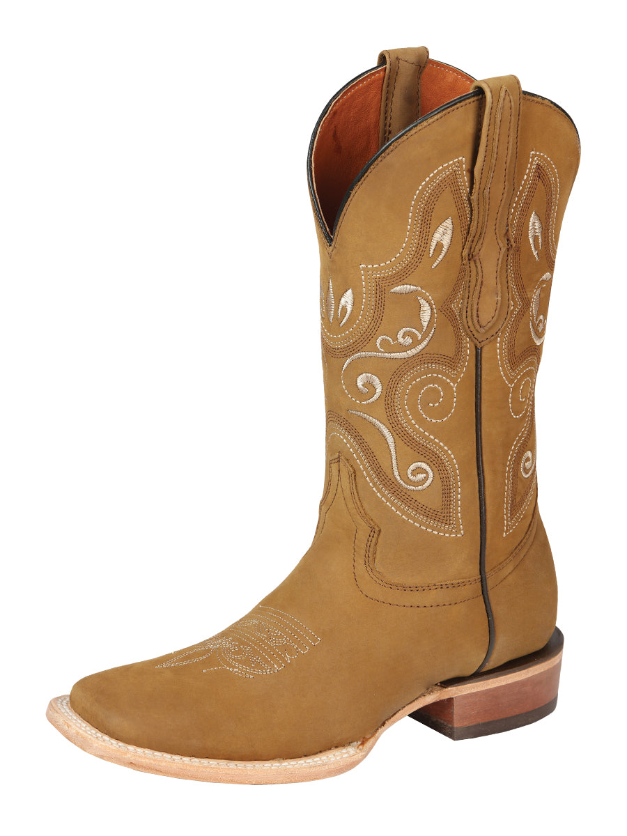 El General Women’s Rodeo Boots Oil Nubuck Leather - Honey
 44848