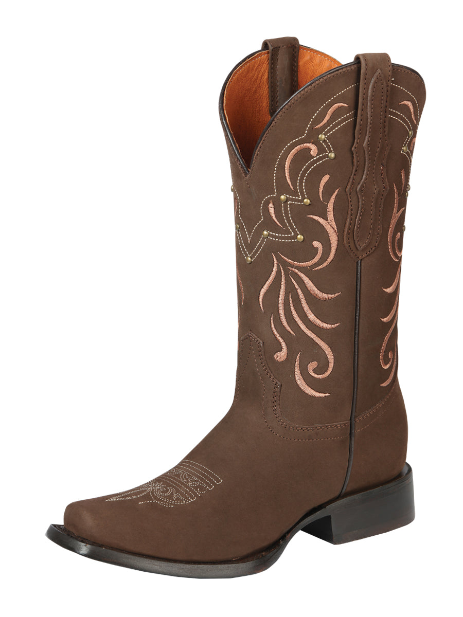 El General Women’s Rodeo Boots - Nubuck Leather - Camel
 44849
