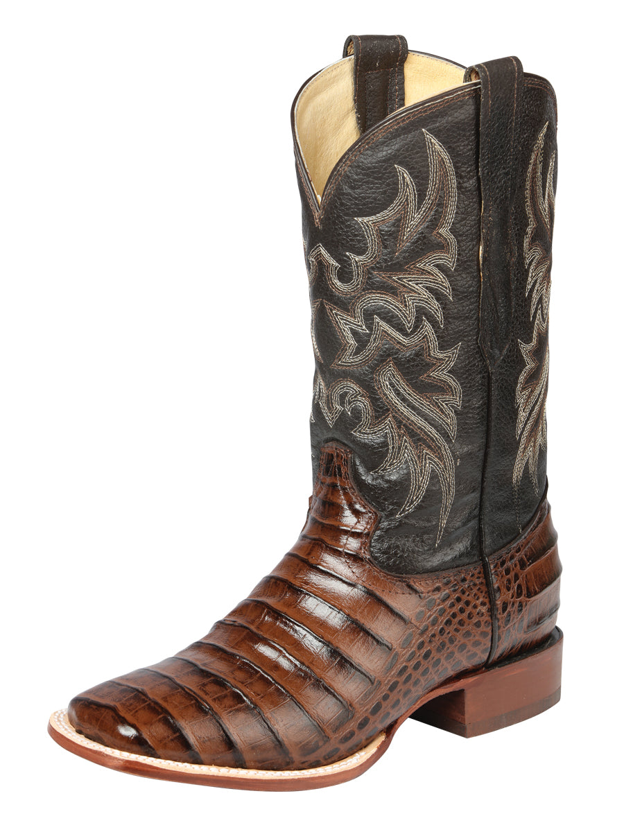 El Señor de los Cielos Men’s Rodeo Boot - Imitation Caiman Belly Leather - Brown
 44937