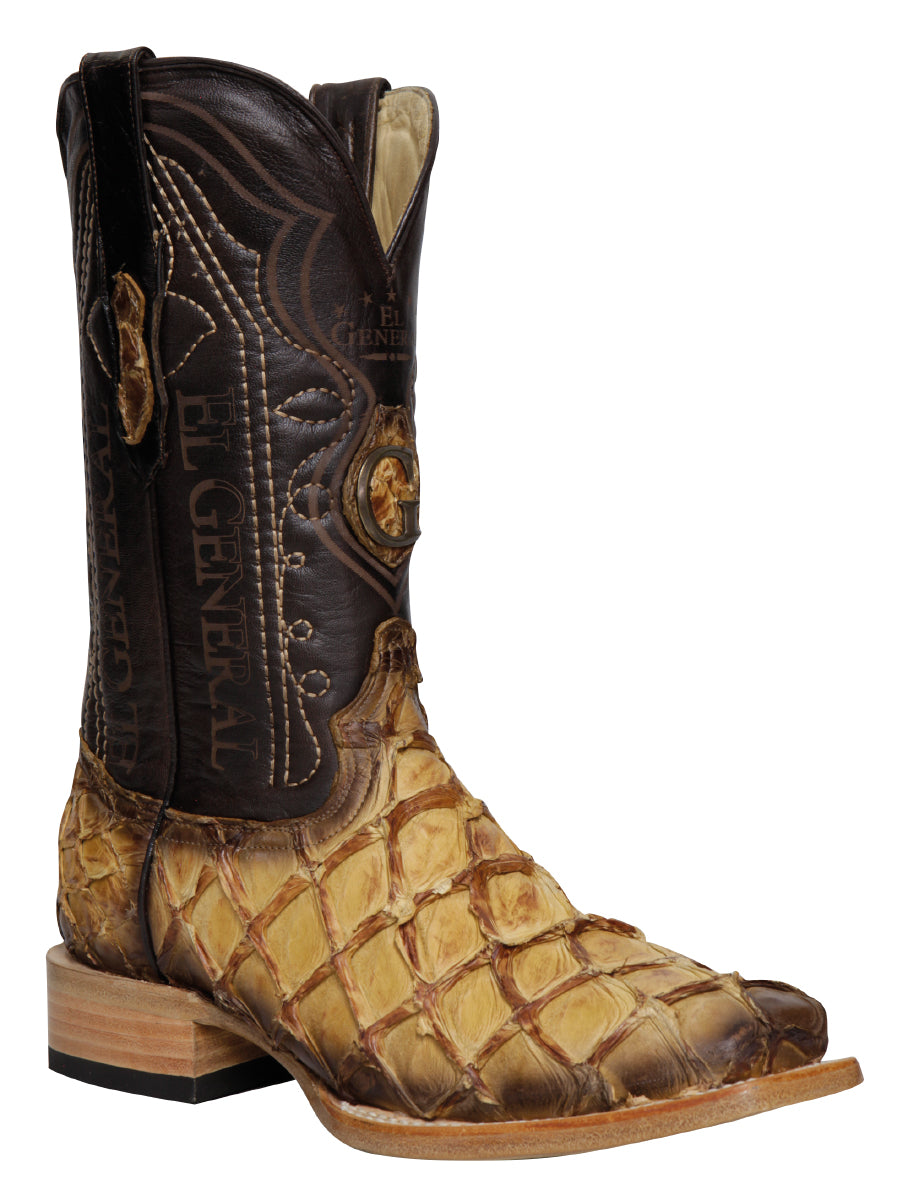 El General Men's Exotic Monster Fish Rodeo Cowboy Boots - Orix 45086