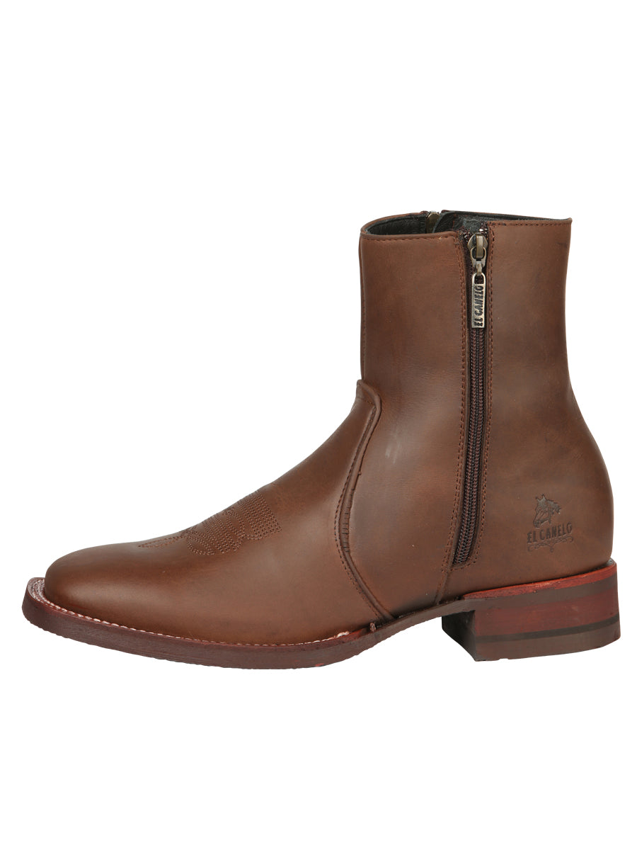 El Canelo Men’s Ankle Boots - Crazy Leather Wood
 45214