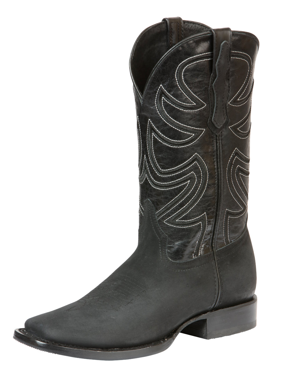 El General Men’s Rodeo Boot Nobuck Leather
 - Black 45567