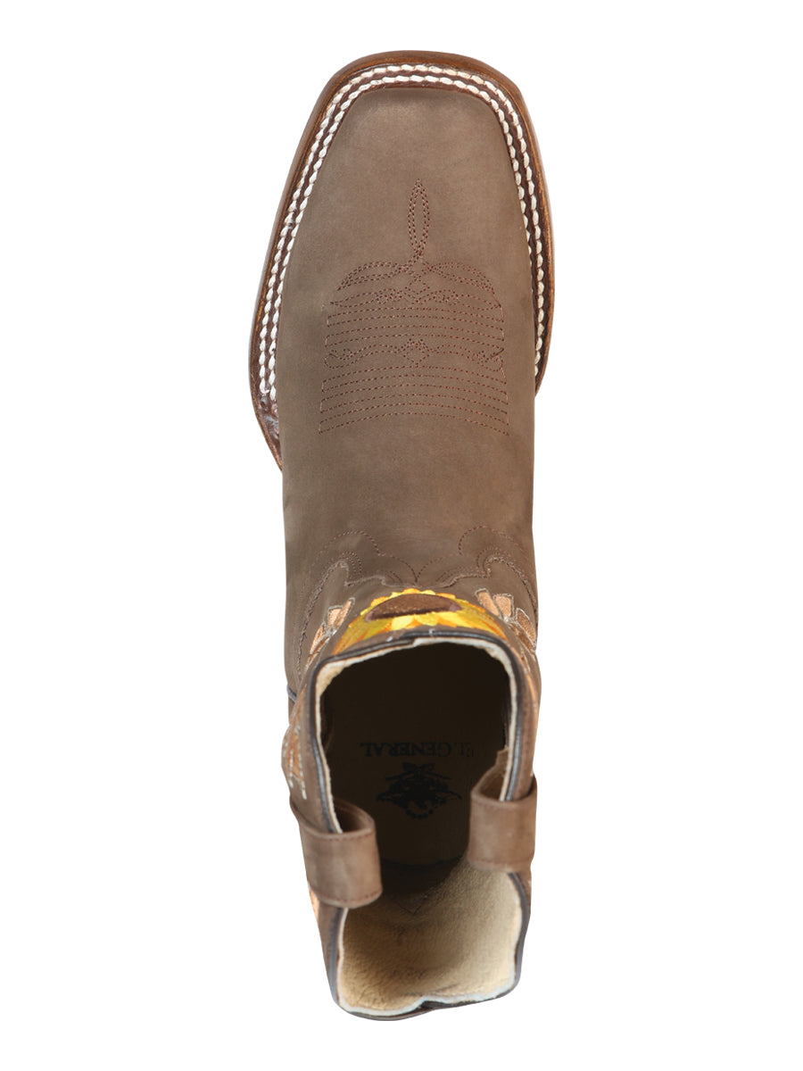 El General Womens Rodeo Boot  - Nobuck Camel 51164
