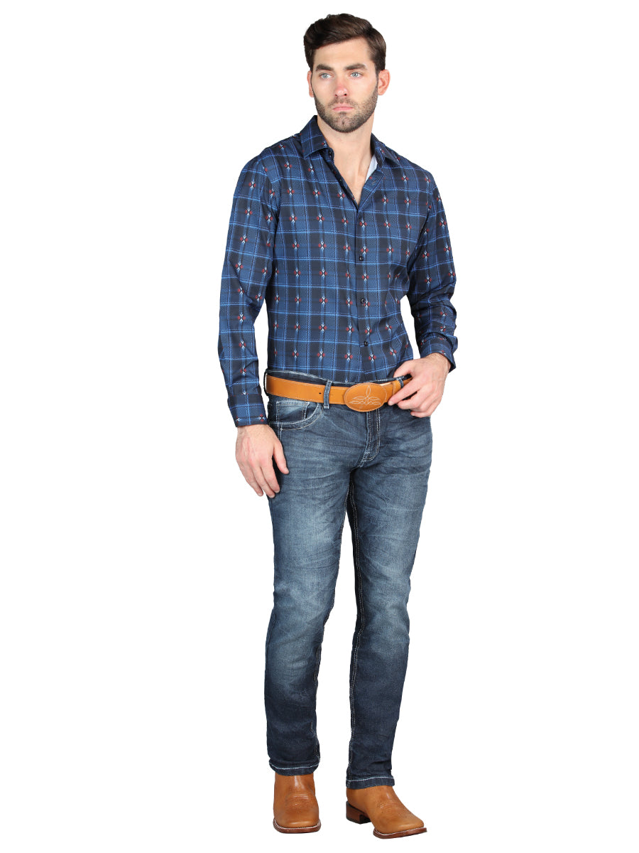 El Norteño Medium Blue Skinny Stretch Pants 126631