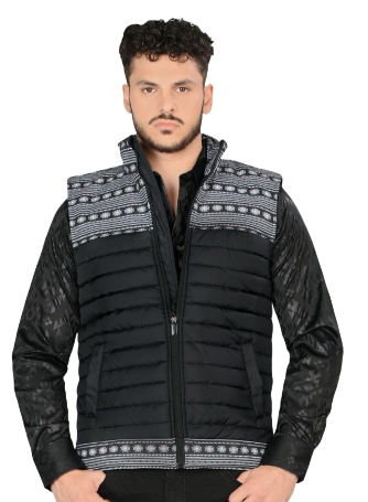 Chaleco Color Negro con blanco 6003