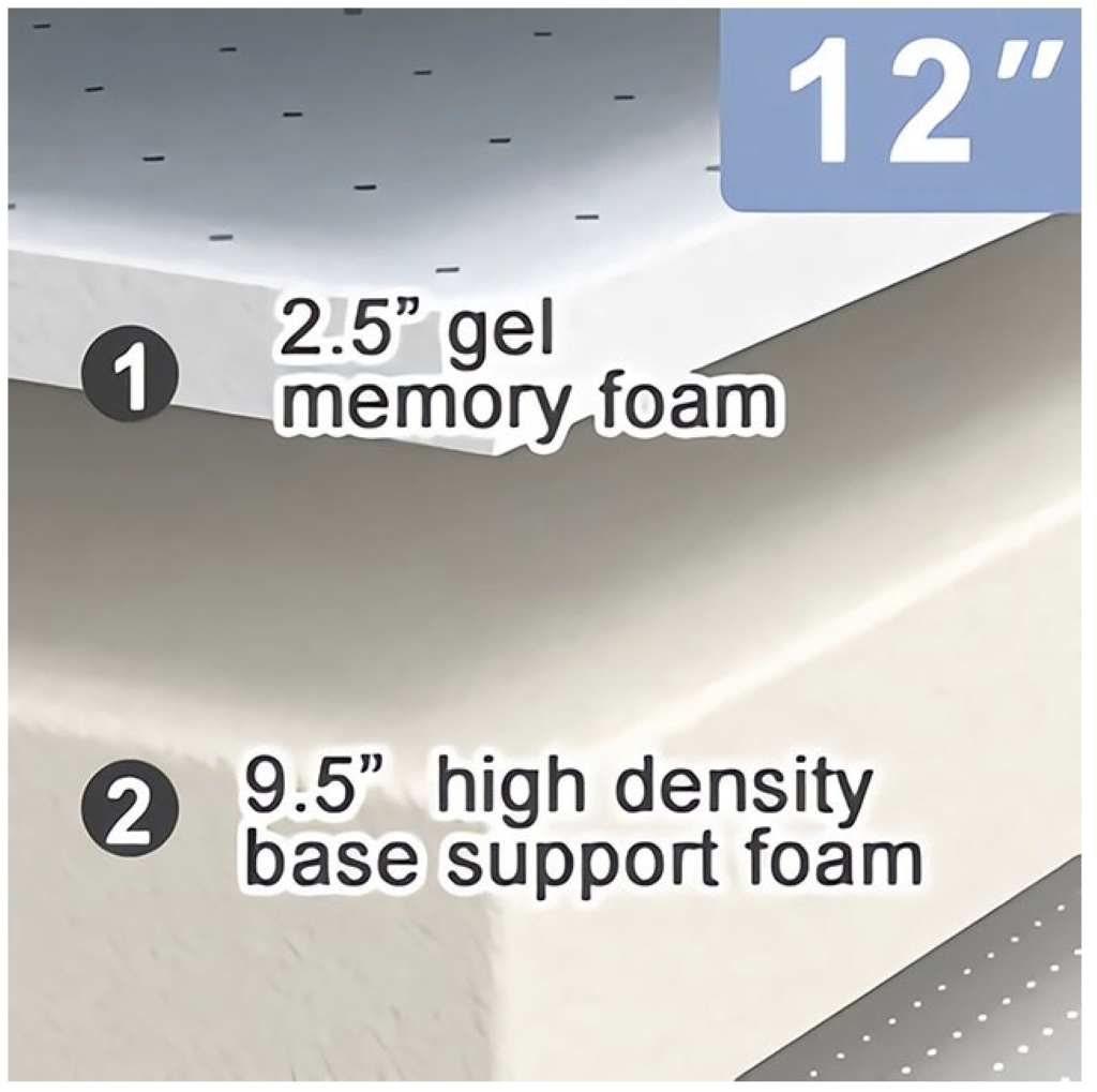 ARTEMISIA 12" MEMORY FOAM MATTRESS | DM540