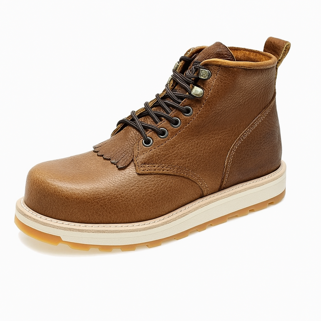 Bota de trabajo color cafe