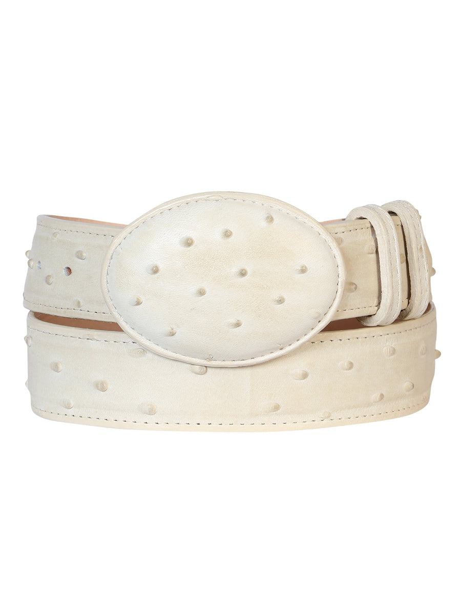 Cowboy Belt - El  Senor de los Cielos - Imitation Ostrich - Bone 700