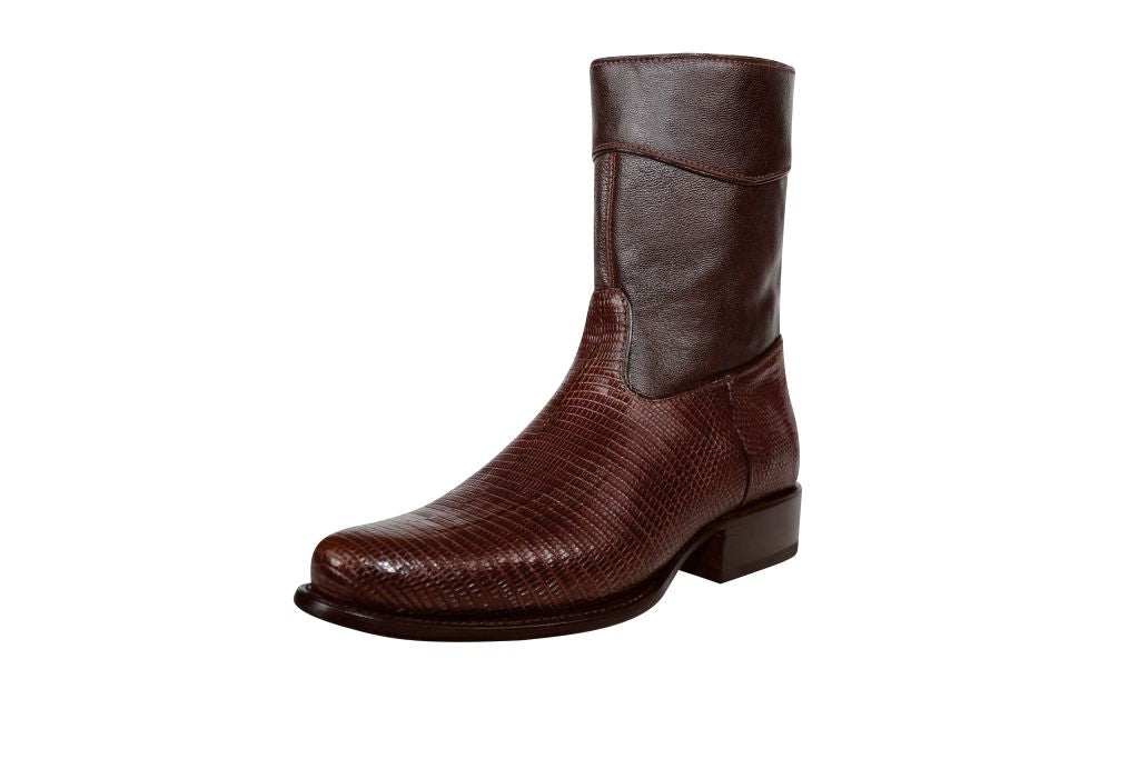 “botin estilo diamond lizard hombre color cafe "