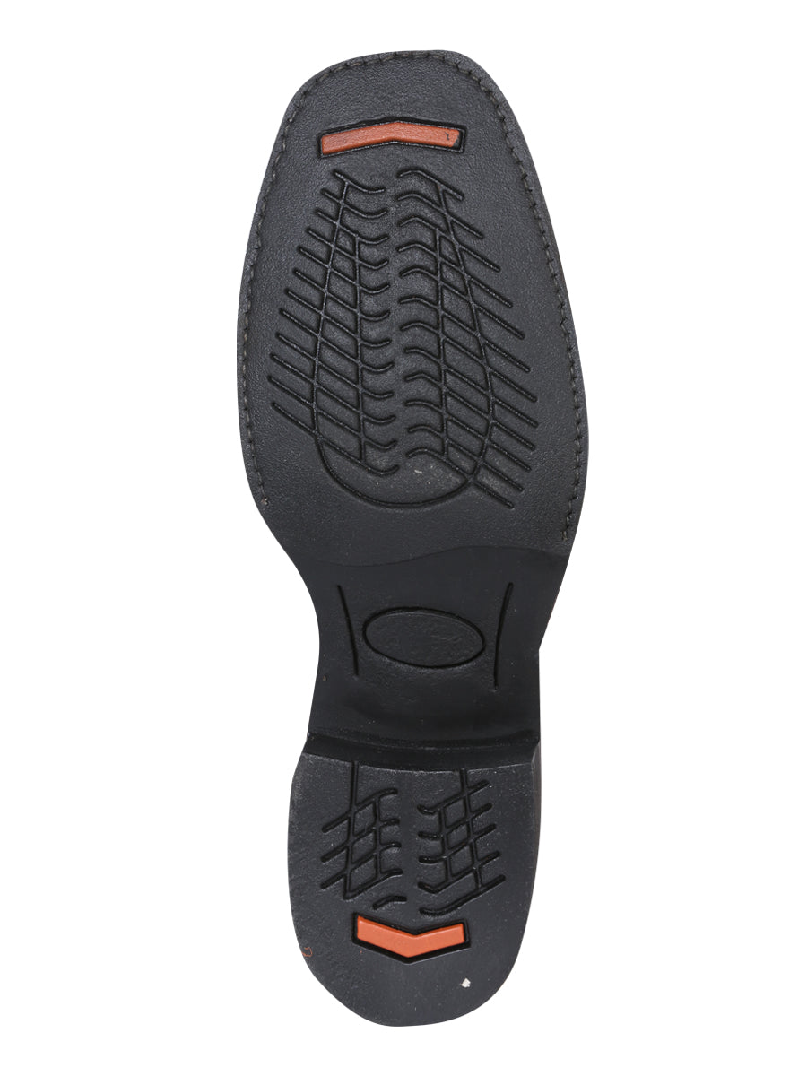 El General Rodeo Boot - Crazy  Brown/Dark Brown with Embroidery 34311