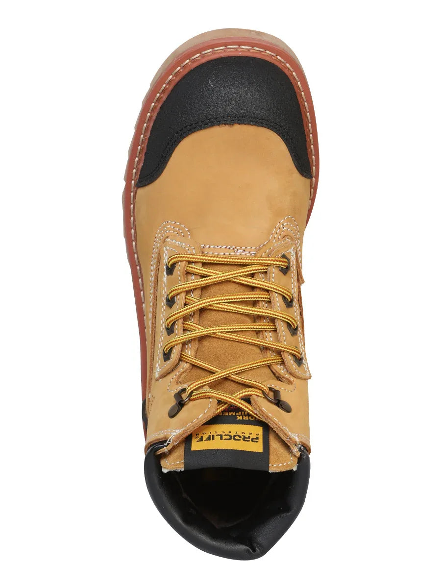 Procliff Protection Lace-Up Work Shoe - Nobuck Honey 35218 - N4dboots.com