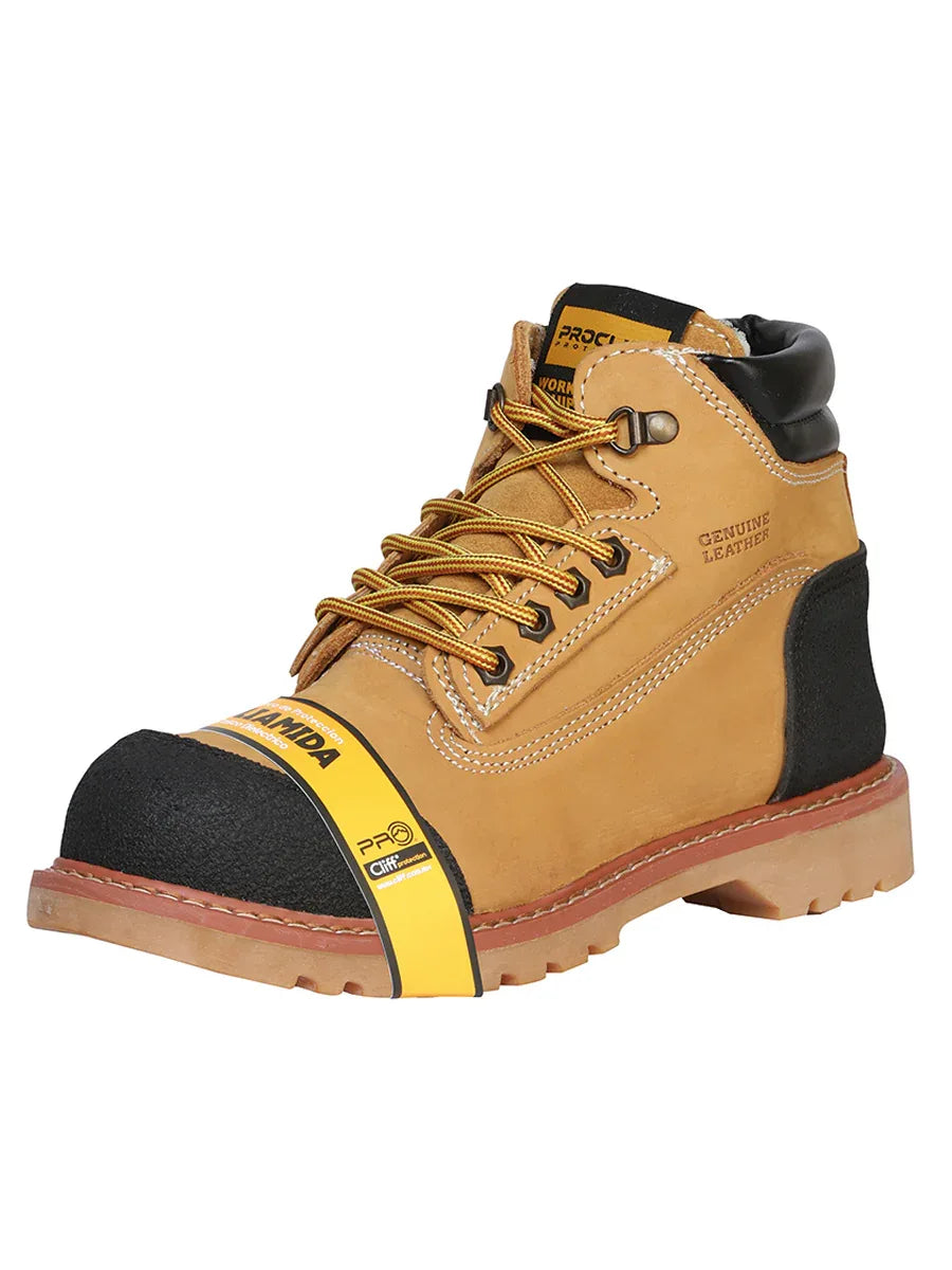 Procliff Protection Lace-Up Work Shoe - Nobuck Honey 35218 - N4dboots.com