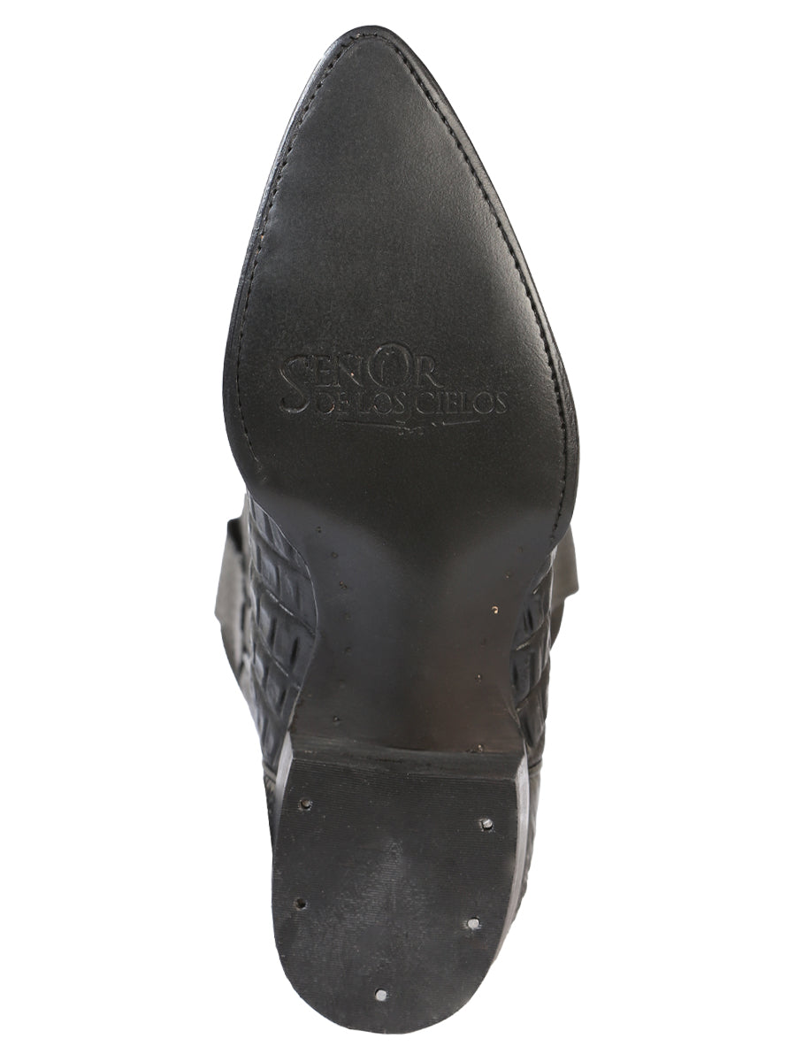 Cowboy boot  El Senor de los Cielos - Caiman  - Black 40842