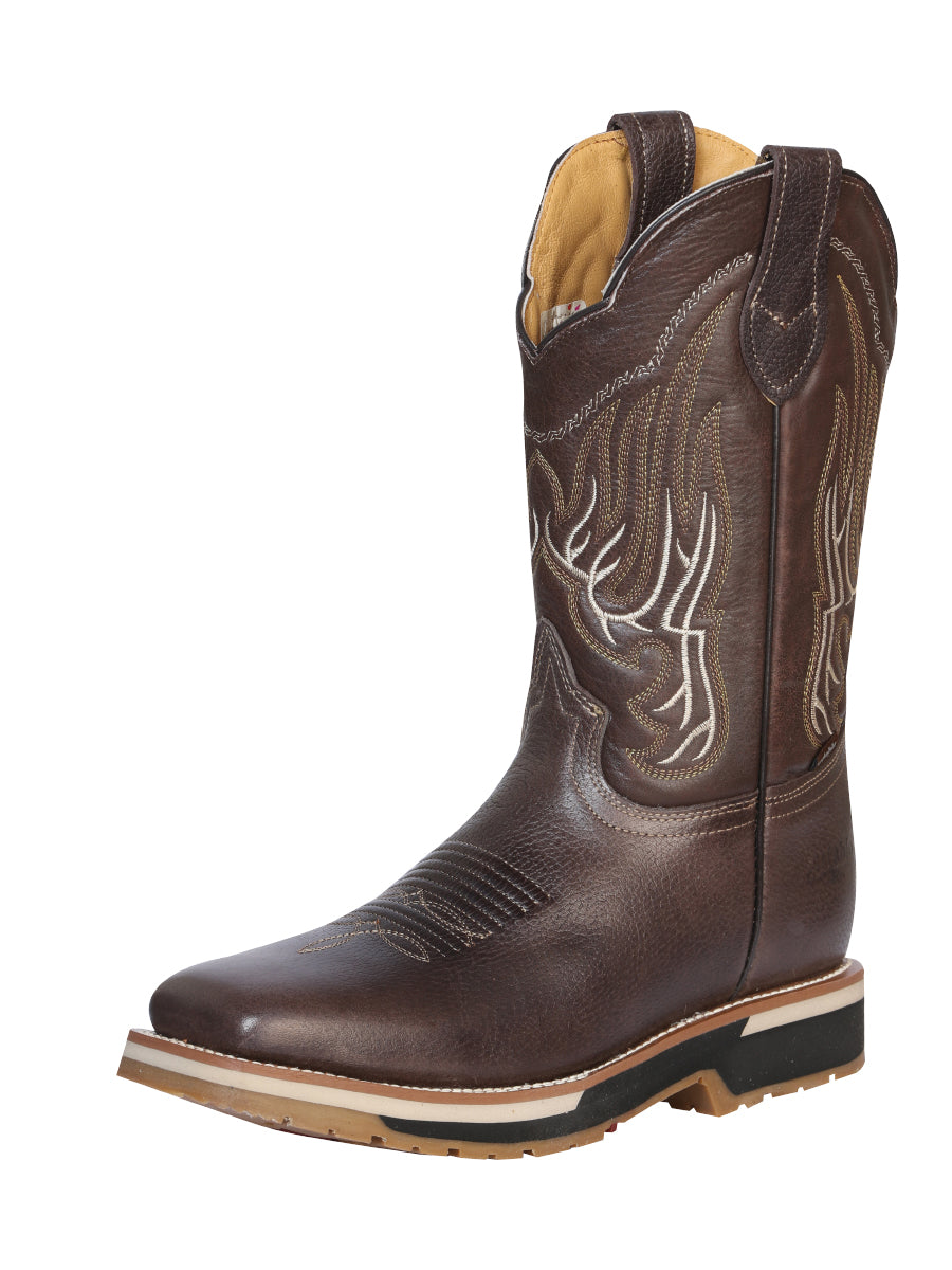 Establo Men’s Rodeo Boot - Bovine Grizzly Leather in Brown
 41539