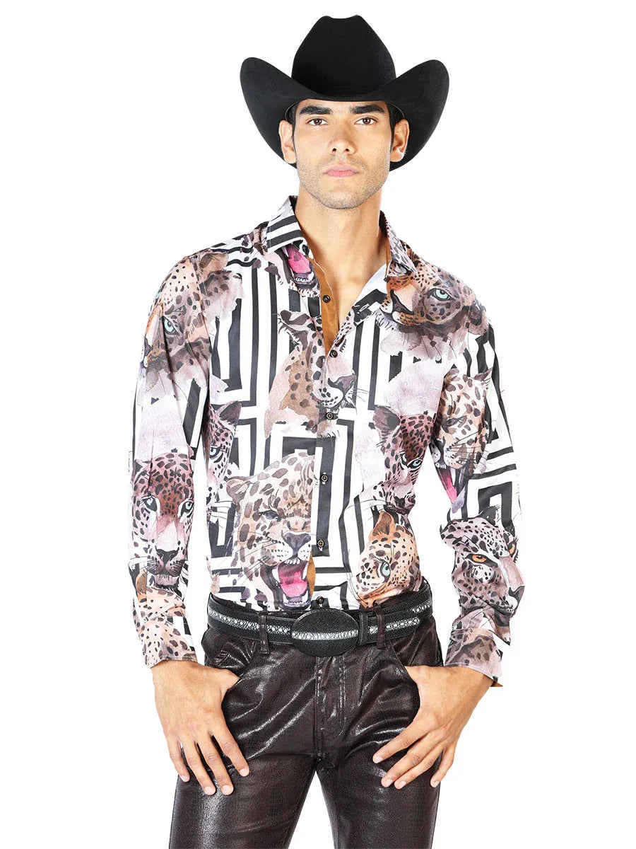 Jaguar Casual Long Sleeve Shirt 43551 - N4dboots.com