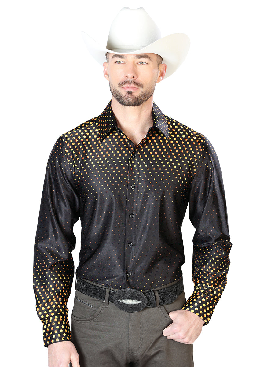 Black Gold Casual Long Sleeve  Shirt 43986