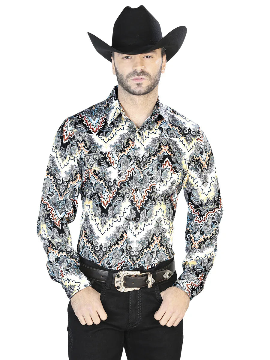 Gray Casual Long Sleeve Shirt 44067 - N4dboots.com