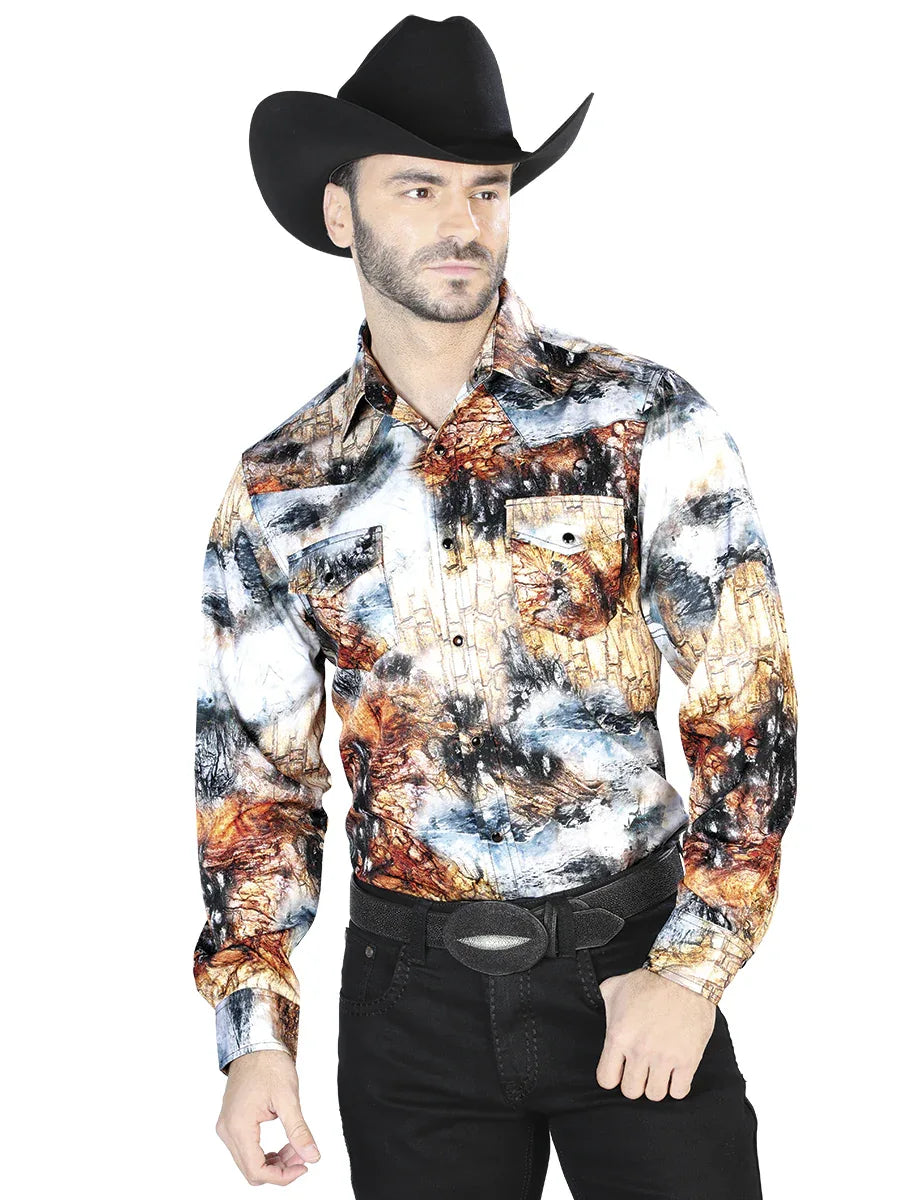 Yellow Black Casual Long Sleeve Shirt 44079 - N4dboots.com