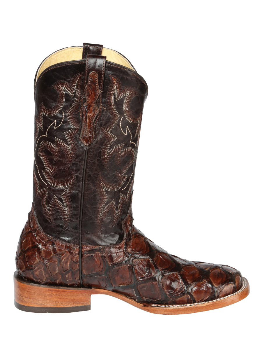 El General Men's Exotic Monster Fish Rodeo Boots - Brown 44116