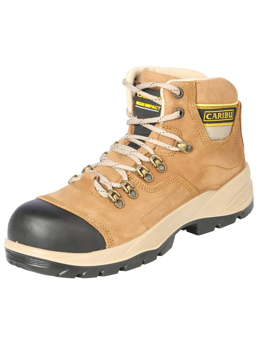 Work Shoe Caribu - Nobuck Golden Brown 44361 - N4dboots.com