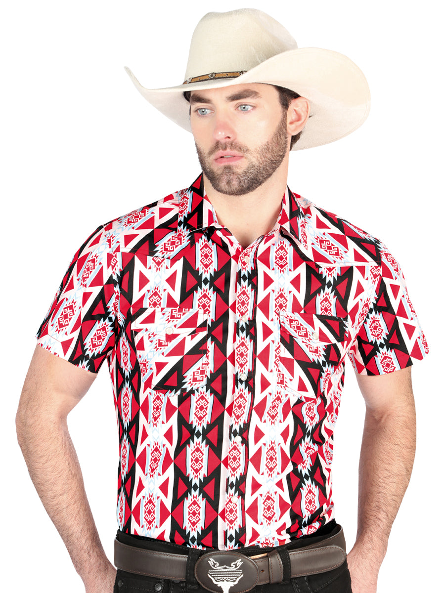 El General Western Shirt - Burgundy 44458