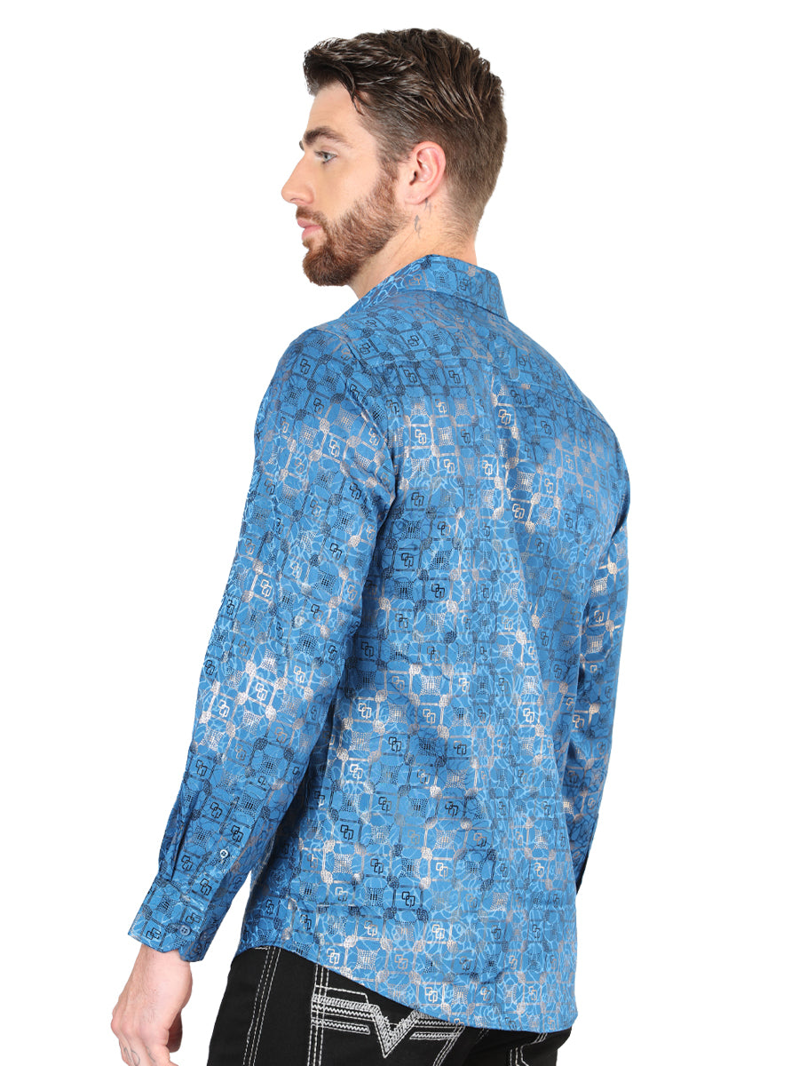 El General Teal Casual Long-Sleeve Shirt 44573