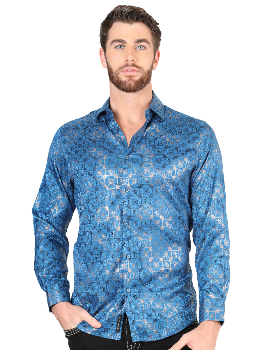 El General Teal Casual Long-Sleeve Shirt 44573