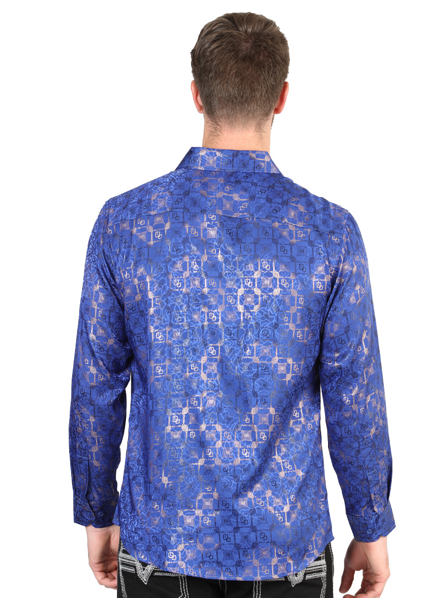 El General Royal Blue Casual Long-Sleeve Shirt 44575