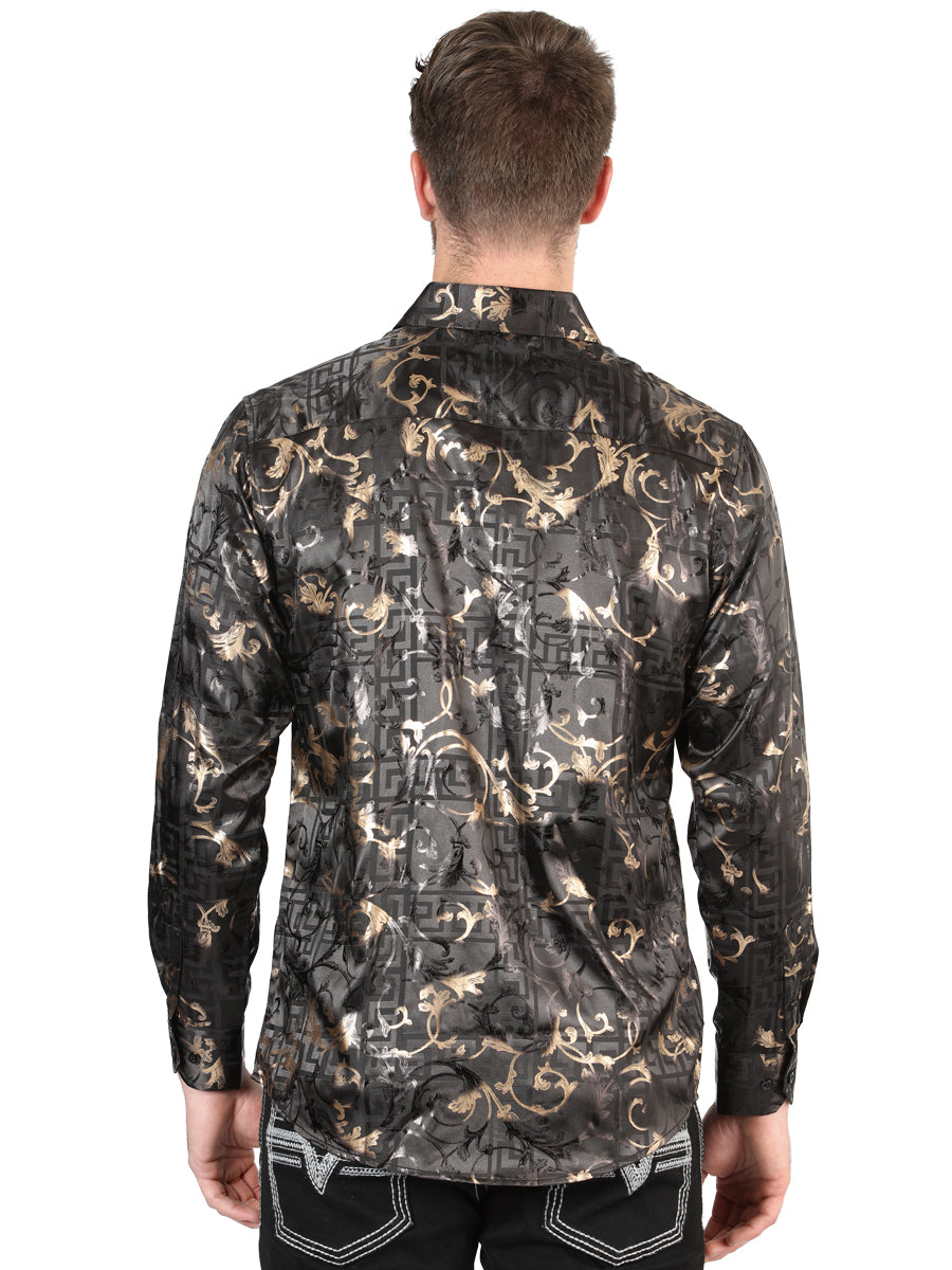 El General Black Casual Long-Sleeve Shirt 44593