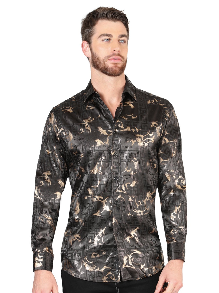 El General Black Casual Long-Sleeve Shirt 44593