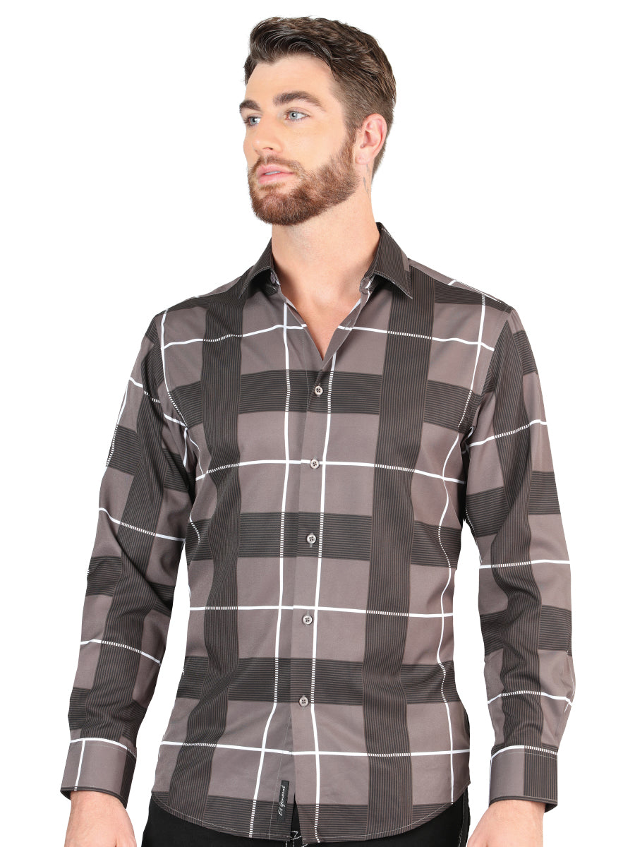 El General Grey Casual Long-Sleeve Shirt 44602
