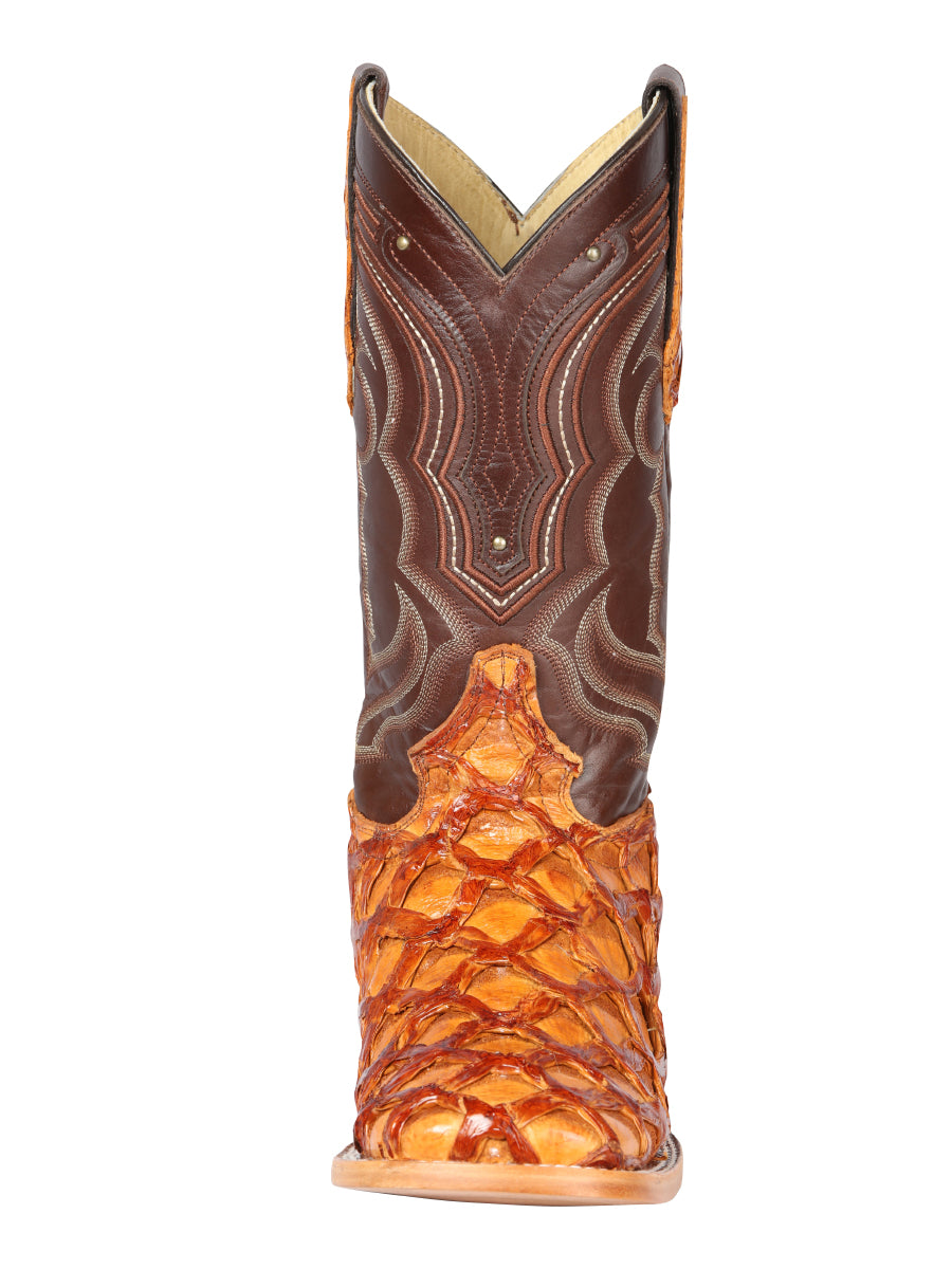 El General Men's Exotic Monster Fish Rodeo Boots - Honey 44606