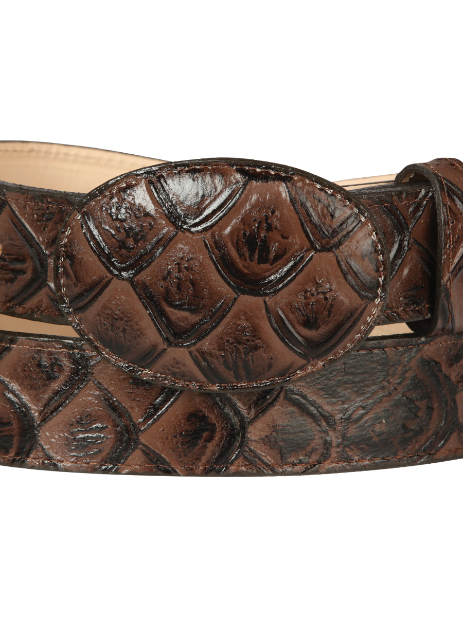 Cowboy Belt - El General  - Imitation- Pirarucu - Brown 44668