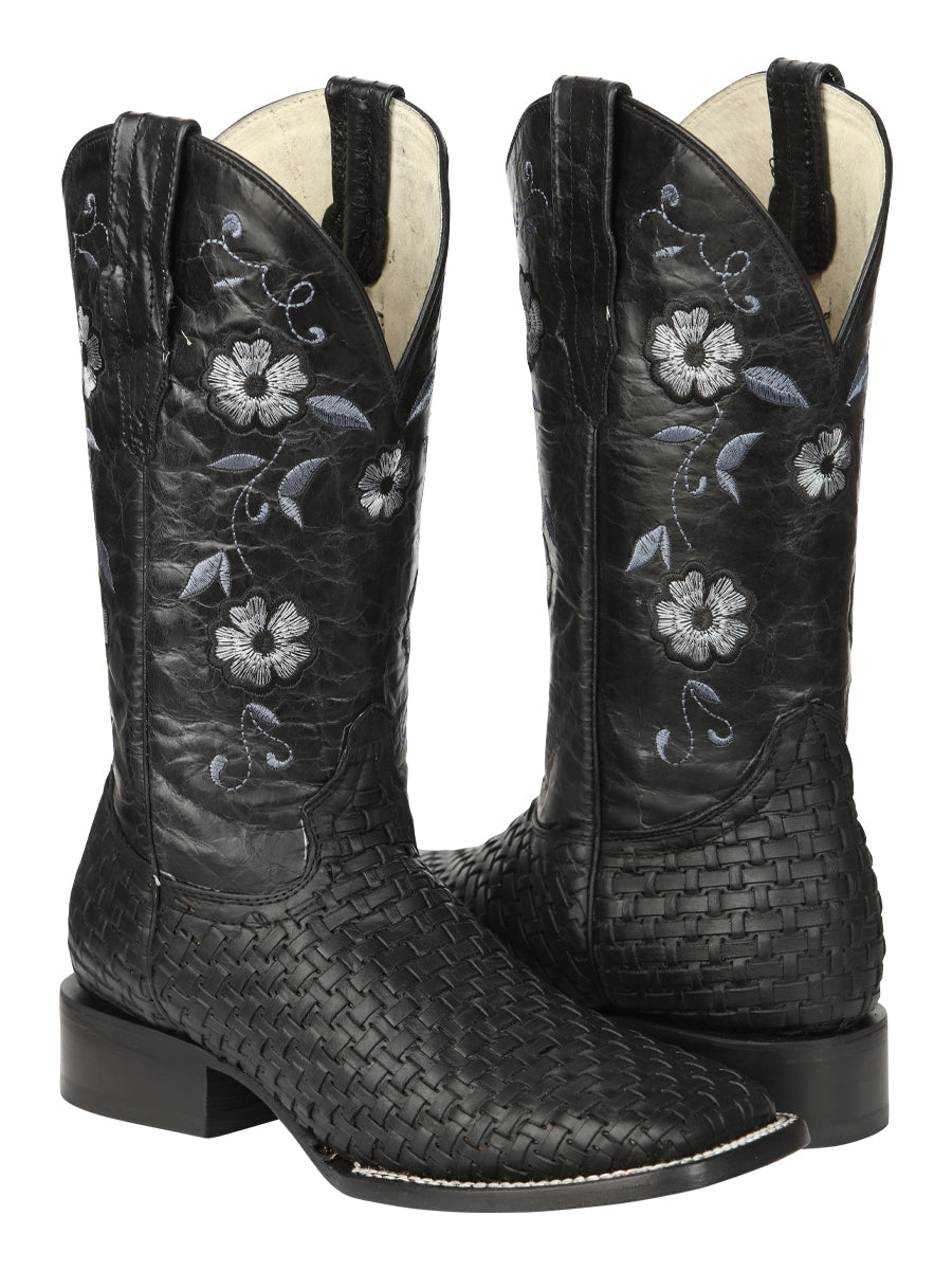 El General Women’s Petatillo Crazy Black Rodeo Boots 44856