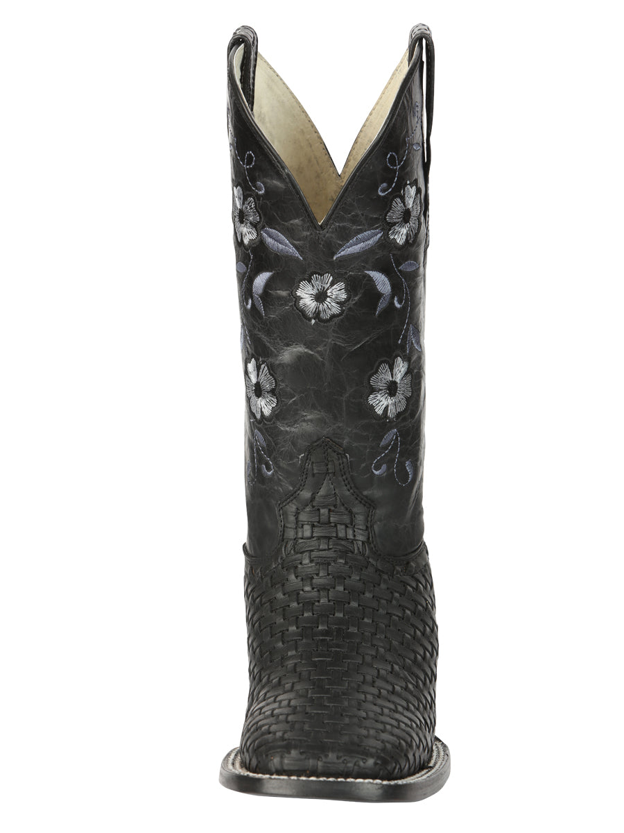 El General Women’s Petatillo Crazy Black Rodeo Boots 44856