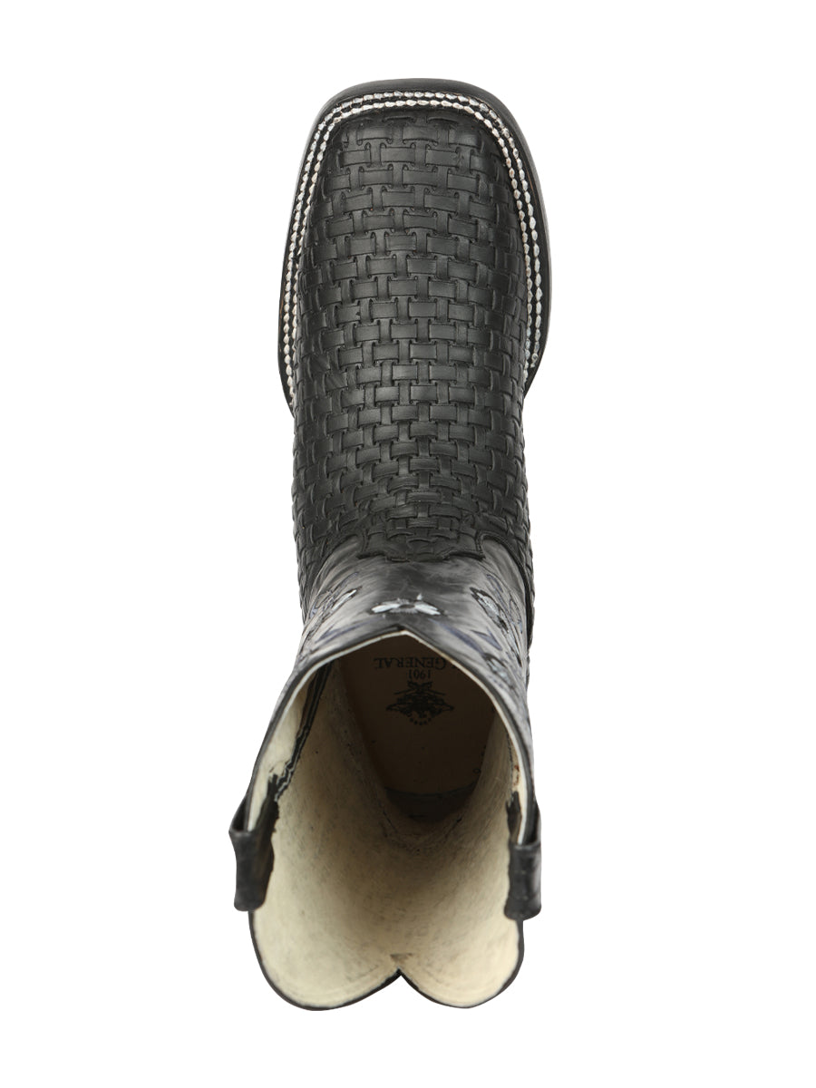 El General Women’s Petatillo Crazy Black Rodeo Boots 44856