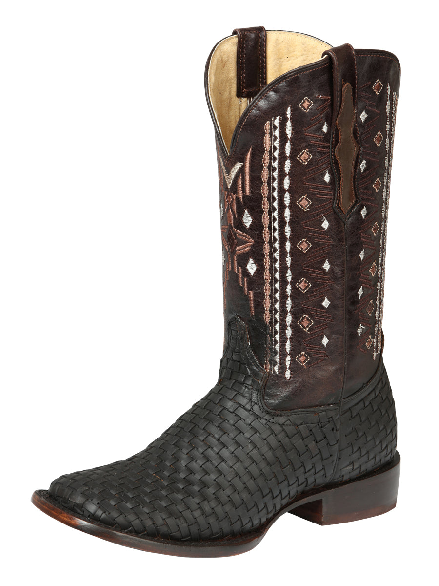 El General Men’s Leather Rodeo Boots Petatillo - Crazy Brown 44861