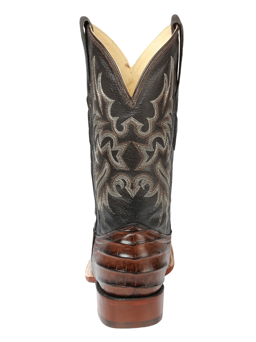 El Señor de los Cielos Men’s Rodeo Boot - Imitation Caiman Belly Leather - Brown

 44937