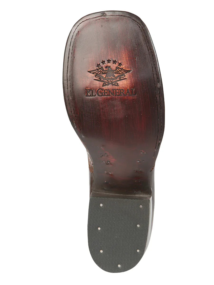 El General Men’s Python Imitation Brown Ankle Boots 45094 - N4dboots.com