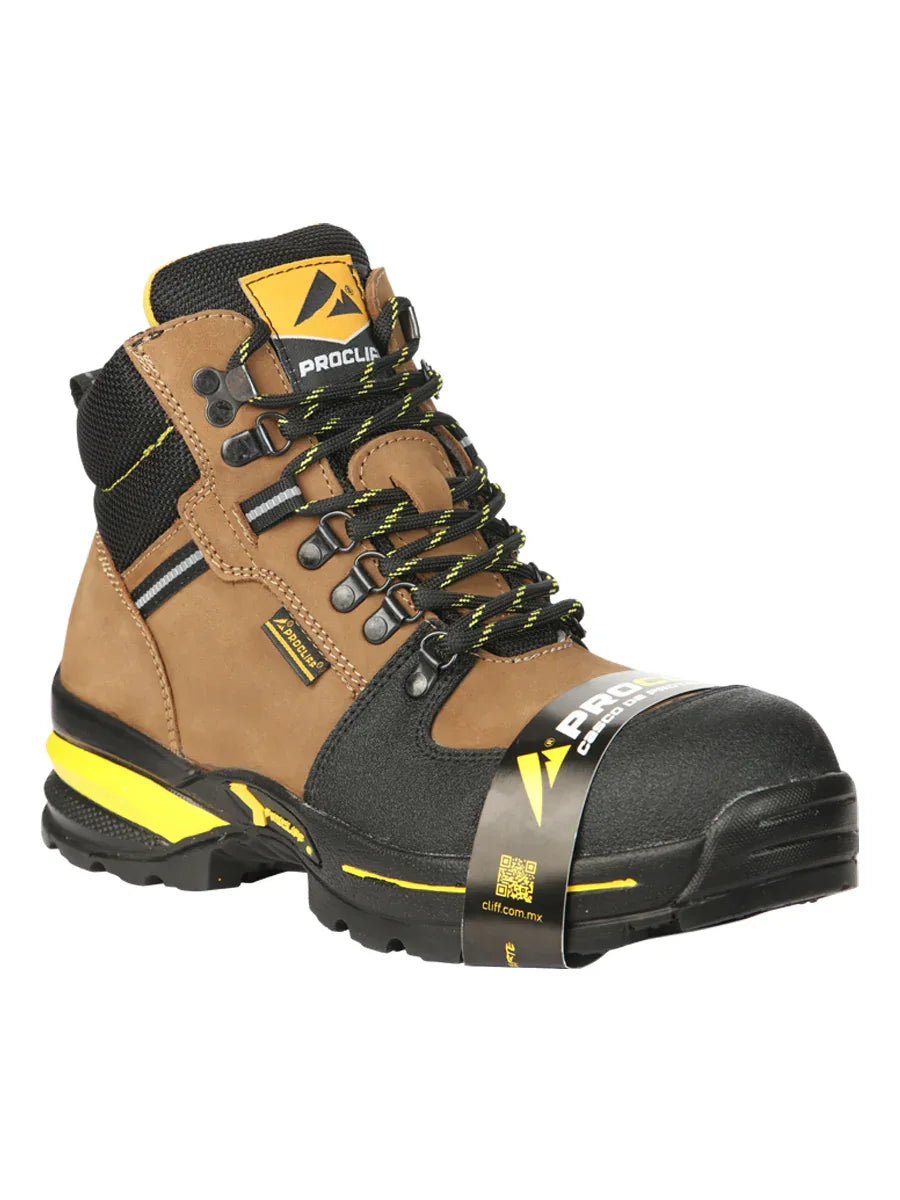 Procliff Men’s Work Shoes with Laces and Toe Cap - Nobuck Maple 45286 - N4dboots.com