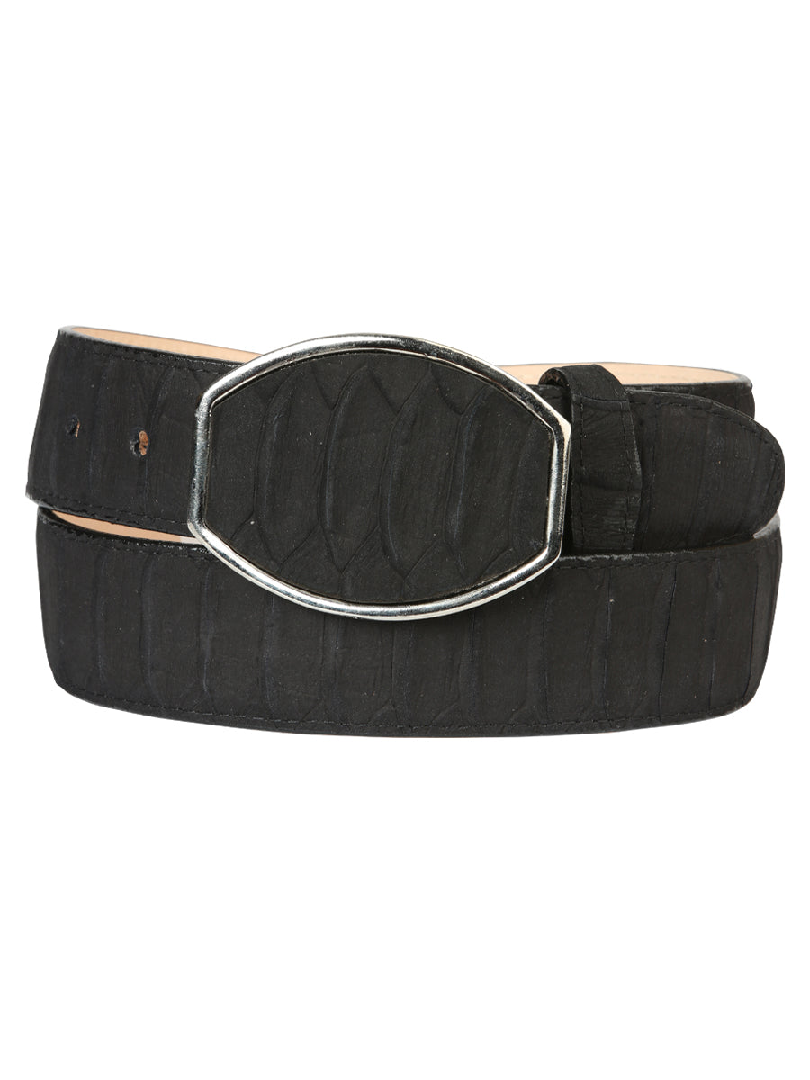 Men’s Western Belt El General Imitation Python - Black 45569