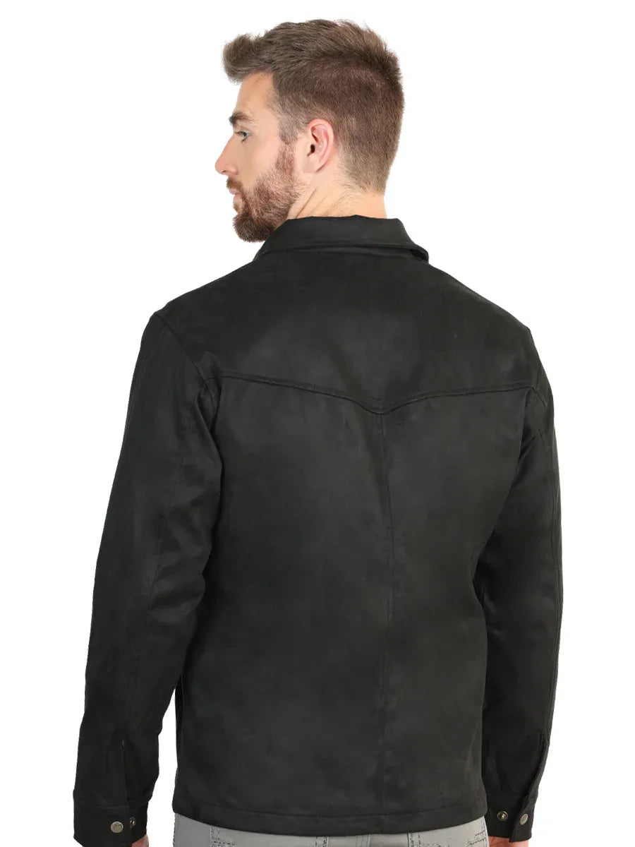 El General Men’s Suede Jacket - Black 45648 - N4dboots.com