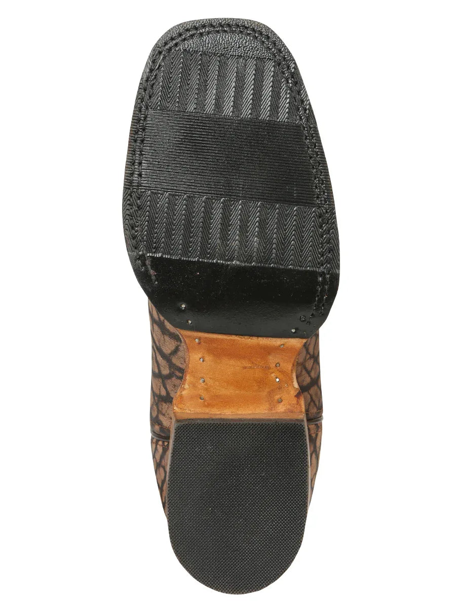 Men’s El General Rodeo Boot - Imitation Bull Neck Sand 45667 - N4dboots.com